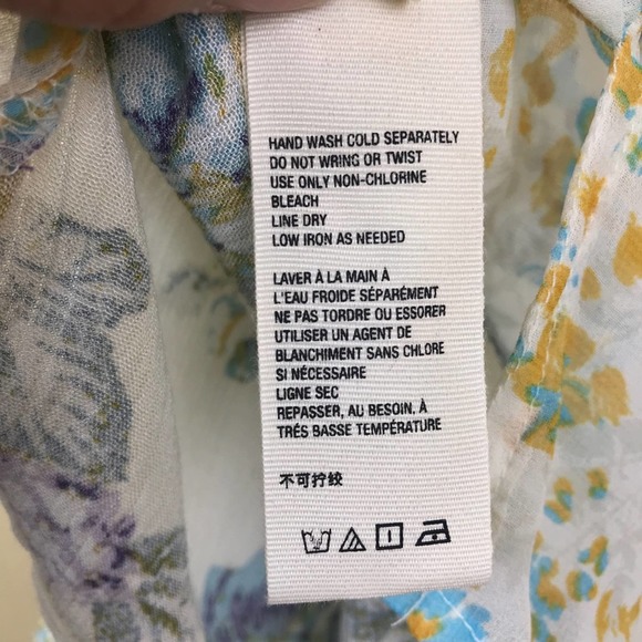 NWT Free People Hold On to Me Floral Long Sleeve Blouse - Small - Picture 7 of 7